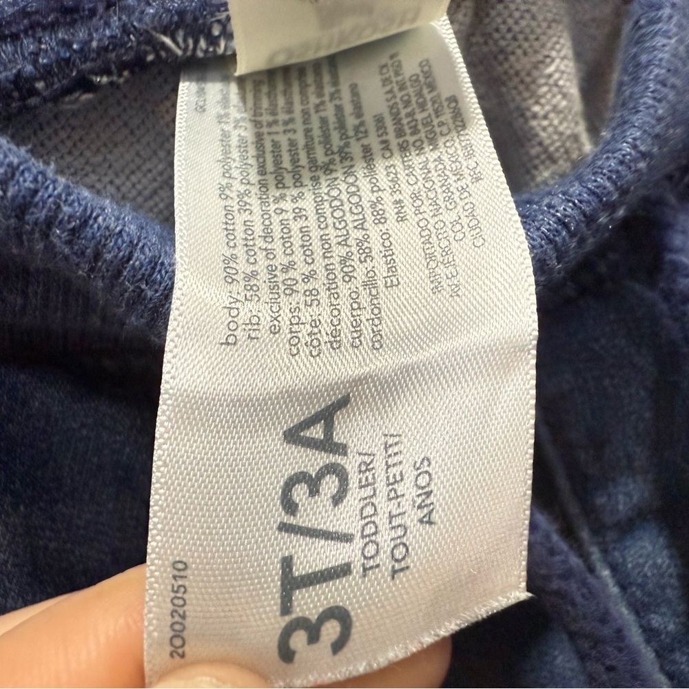 Carter's Denim Blue Kids Joggers - Picture 2 of 3